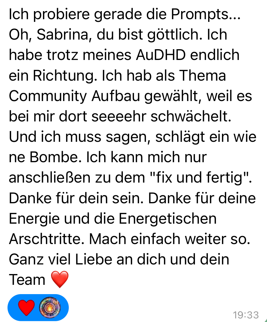 Testimonial &dash; Community-Aufbau